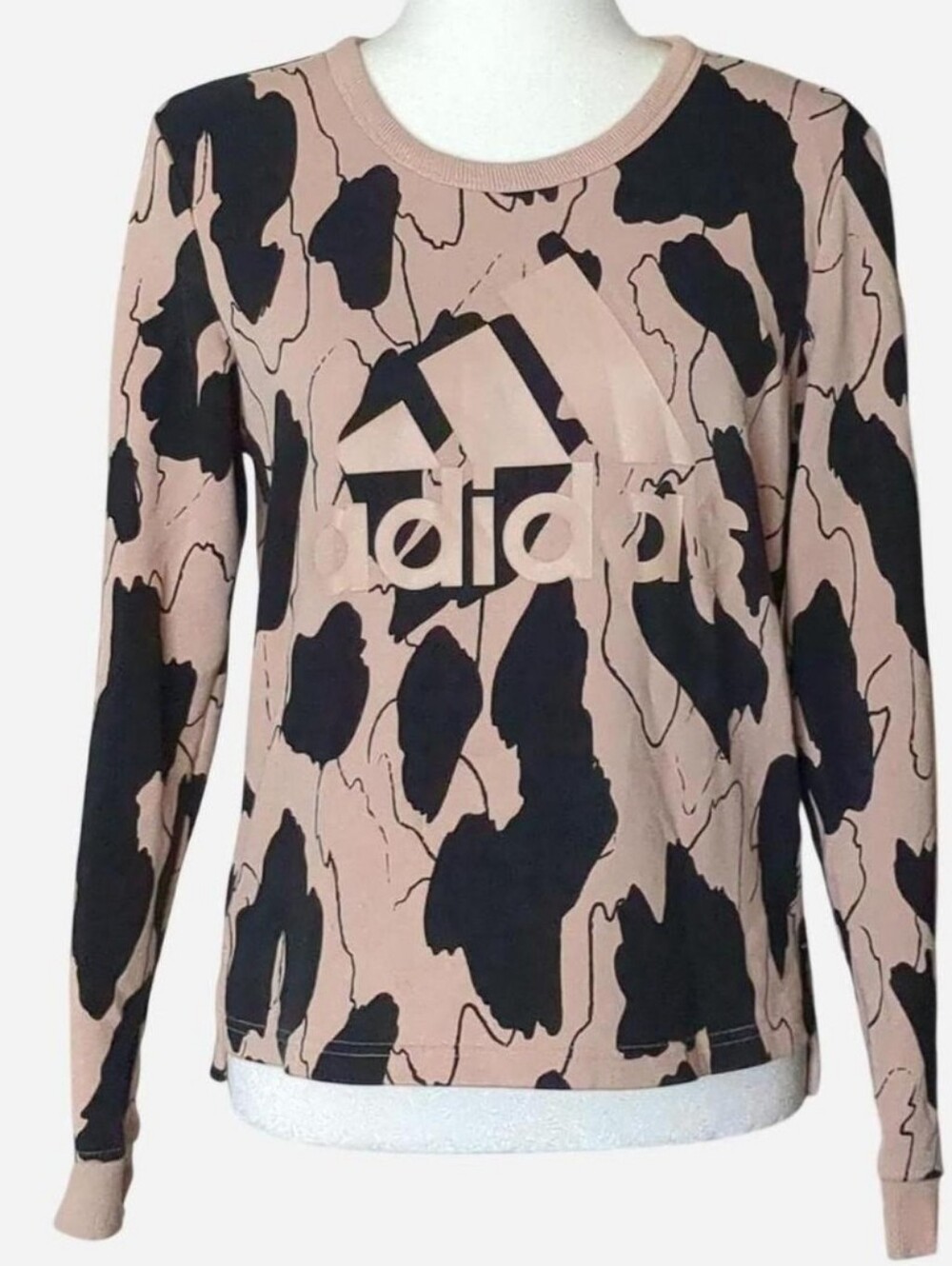 Adidas x Zoe Saldana Collaboration U-4-U Animal Print Crewneck Sweatshirt XS